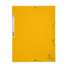 Exacompta yellow A4 glossy cardboard elastomer folder with 3 flaps