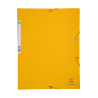 Exacompta yellow A4 glossy cardboard elastomer folder with 3 flaps 55509E 404024