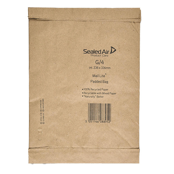 F16 (A4) padded envelope 238 x 336mm | brown self-adhesive | Mail Lite | 50-pack 209409 - 1