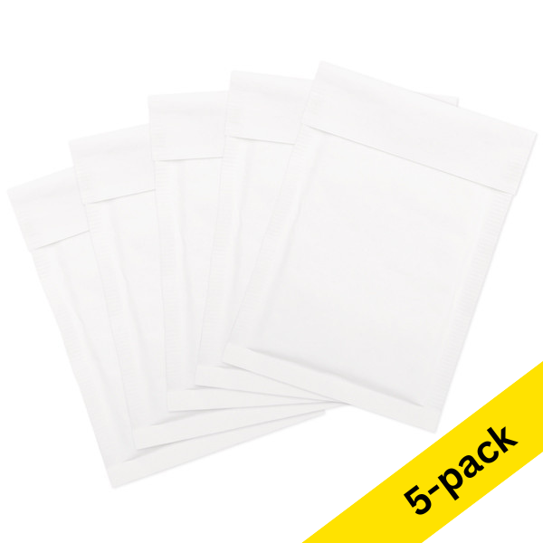 F16 (A4) padded envelope 240 x 350mm | white self-adhesive | 123ink | 5-pack 300712 - 1