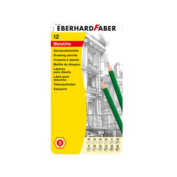 Faber-Castell Eberhard Faber Artist Colour pencils in tin case (12-pack) EF-511313 220186 - 1