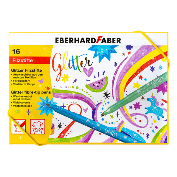 Faber-Castell Eberhard Faber Glitter felt-tip pens (16-pack) EF-551016 220226 - 1