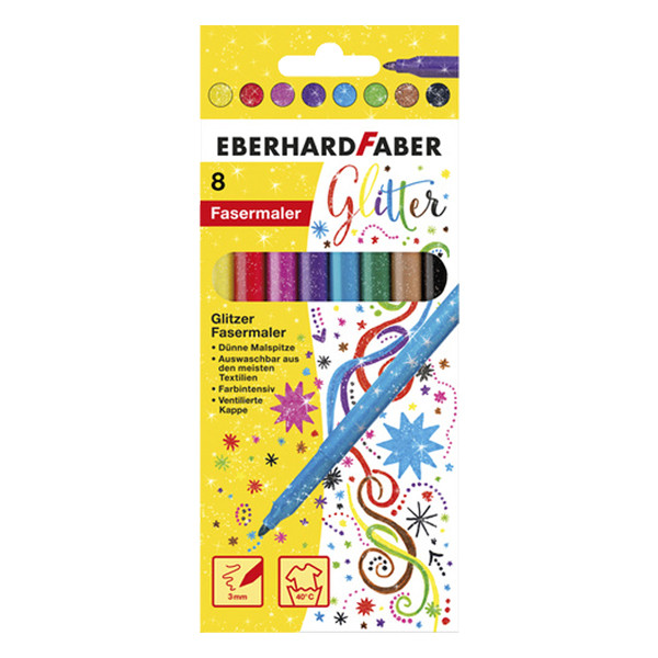 Faber-Castell Eberhard Faber Glitter felt-tip pens (8-pack) EF-551008 220224 - 1
