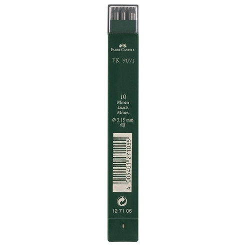 Mechanical pencil refill 6B | 3.15mm | Faber-Castell | 10-pack 220121 - 1