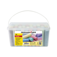 Outdoor chalk | assorted colours | Eberhard Faber | 50-pack 220177