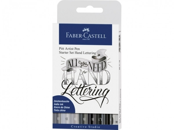 Faber-Castell Pitt Artist Pens drawing pens hand lettering starter set (8-pack) FC-267118 220085 - 1