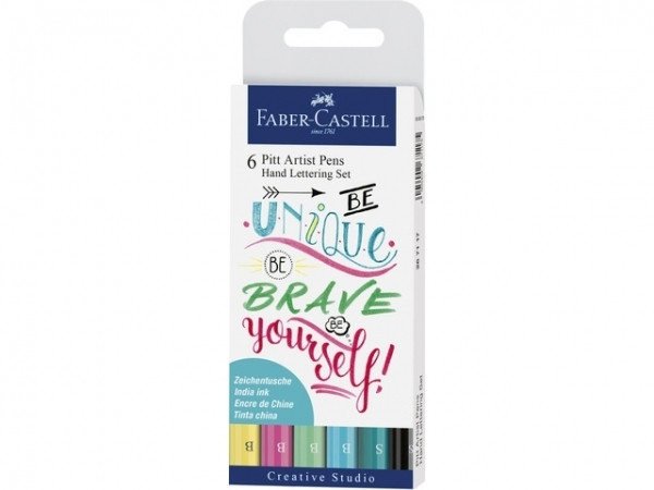 Faber-Castell 'Pitt Artist Pens' hand lettering I set (6-pack) FC-267116 220083 - 1