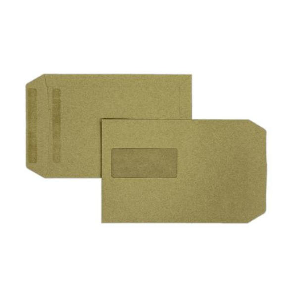 Falcon C5 manila self-adhesive envelope with window on left, 162mm x 229mm (500-pack) 520103 - 1