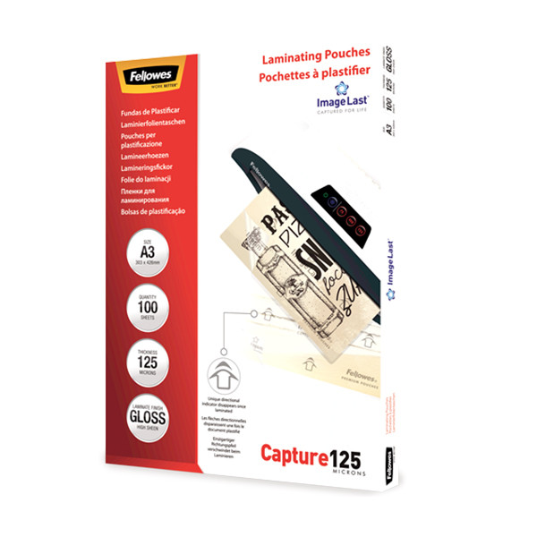 A3 laminating pouch 125 micron | glossy | Fellowes ImageLast | 100-pack 213386 - 1