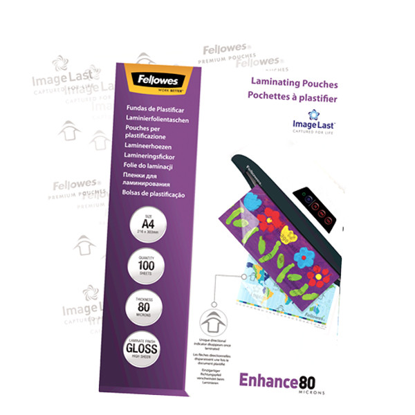 A4 laminating pouch 80 micron | glossy | Fellowes ImageLast | 100-pack 213381 - 5