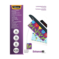 A4 laminating pouch (perforated) 80 micron | glossy | Fellowes | 10-pack 207219