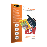 A4 laminating pouch (self-adhesive) 80 micron | glossy | Fellowes Admire | 25-pack 213389