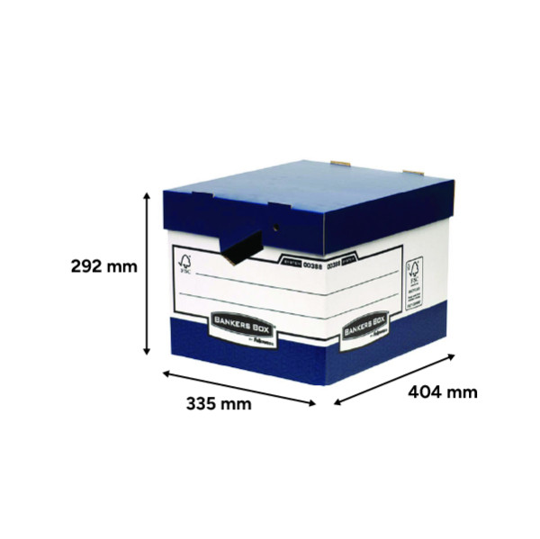 A4 storage & transport box 404 x 335 x 292mm | Fellowes Bankers Box | 1-pack 214157 - 3