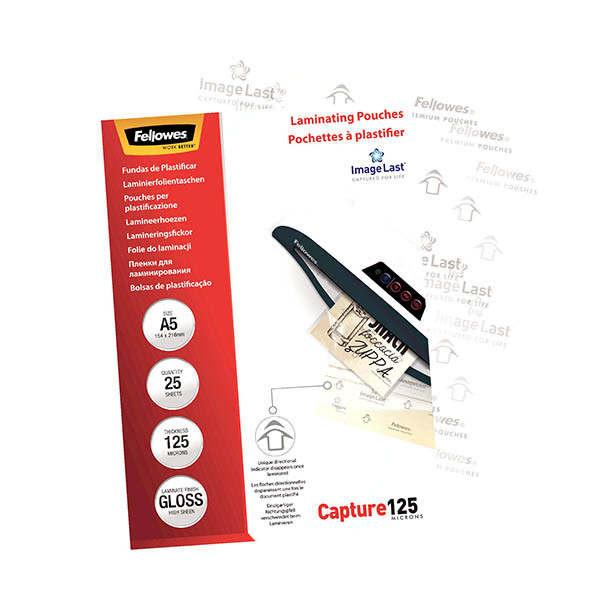A5 laminating pouch 125 micron | glossy | Fellowes ImageLast 25-pack 207213 - 2