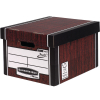 Fellowes Bankers Box large woodgrain premium storage box