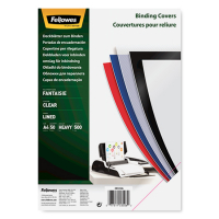 Fellowes Fantasia A4 lined transparent binding cover, 500 microns (50-pack) 5350601 213194