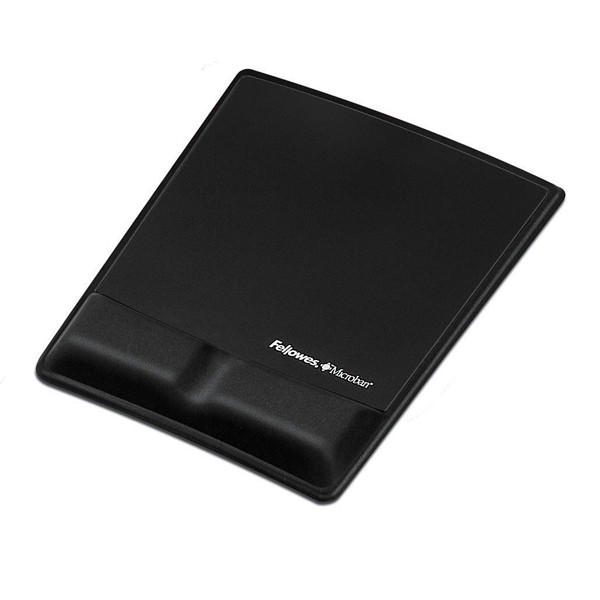 Fellowes Health-V Fabrik black mouse pad with wrist support 9181201 213058 - 1