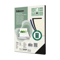 Fellowes Leatherlook black A4 binding cover 250g (25-pack) 213208