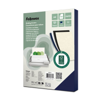 Fellowes Leatherlook royal blue A4 binding cover, 250g (100-pack) 213202