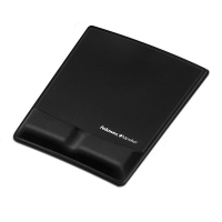 Mouse pad with wrist support | Fellowes Health-V Fabrik black 213058