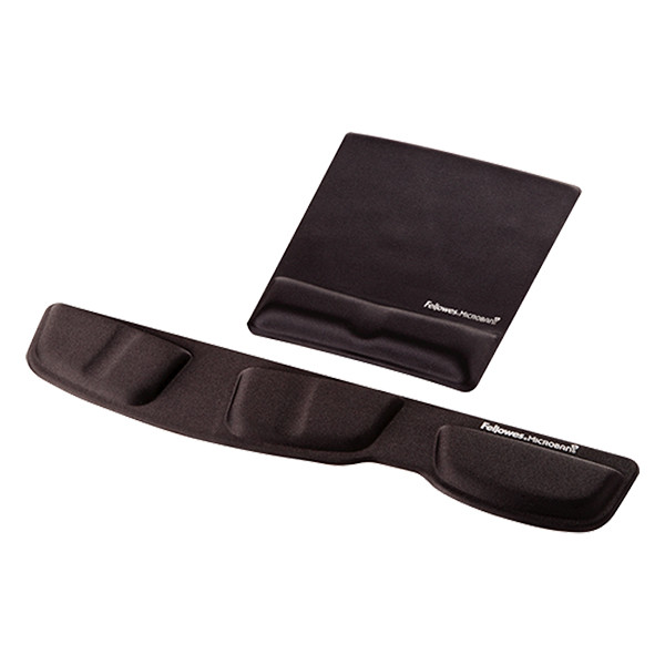 Mouse pad with wrist support | Fellowes Health-V Fabrik black 213058 - 3
