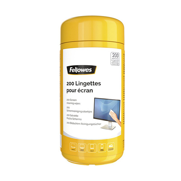 Fellowes screen cleaning wipes dispenser (200pack x 3) Fellowes 123ink.ie