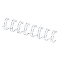 Fellowes white metal binding spine, 12mm (100-pack) 213137