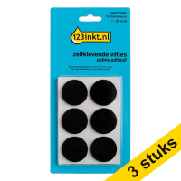 Felt pads (Ø28mm, black) | 123ink | 12-pack x3