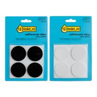 Felt pads (Ø38mm, black + white) | 123ink | 4-pack x2