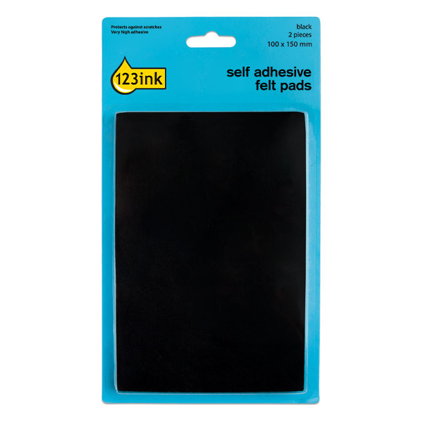 Felt pads (10cm x 15cm, black) | 123ink | 2-pack 301013 - 1