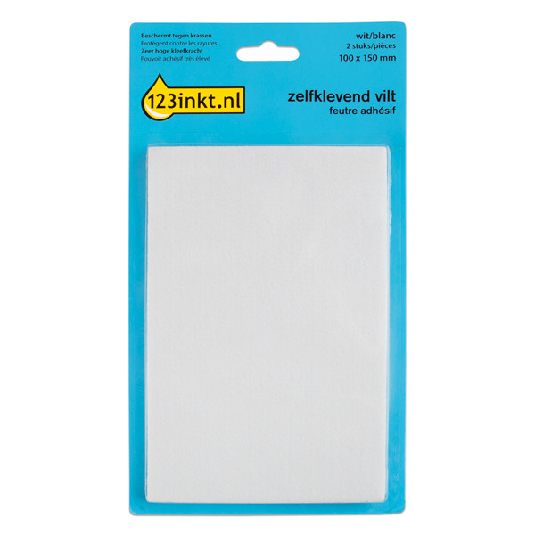 Felt pads (10cm x 15cm, white) | 123ink | 2-pack 301014 - 1
