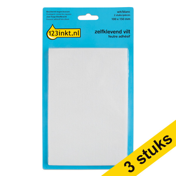 Felt pads (10cm x 15cm, white) | 123ink | 2-pack x3 301026 - 1