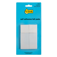 Felt pads (28mm, white) | 123ink | 12-pack 301010