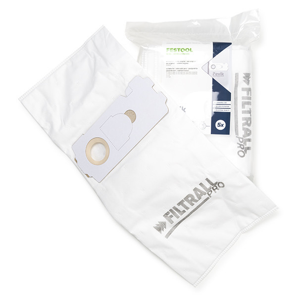 Festool Mini/Midi 2 PRO microfibre hoover bags | 123ink version | 5 bags SFE01007 - 1
