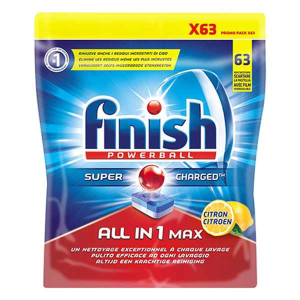 Finish All-in-1-Max Lemon dishwasher tablets (63-pack)  SFI00088 - 1