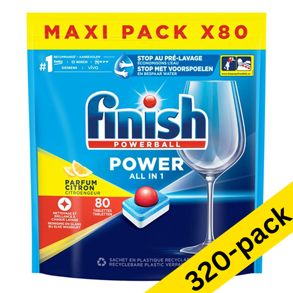 Dishwasher tablets | Finish Power All-in-1 Lemon | 320-pack SFI01019 - 1