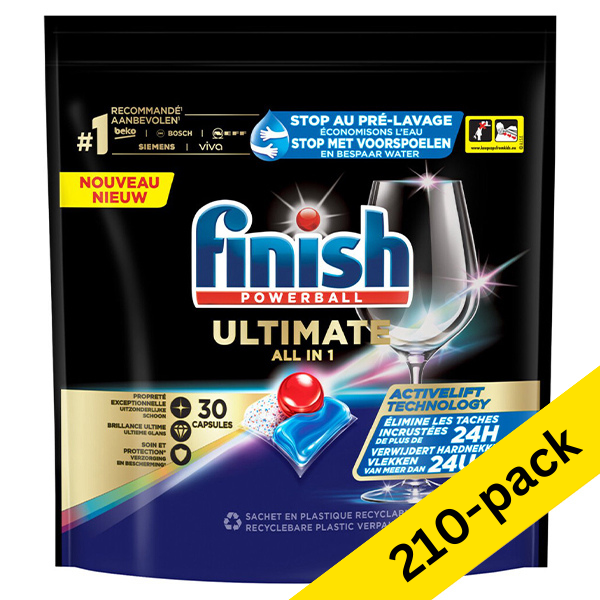 Dishwasher tablets | Finish Powerball All-in-1 Regular | 210-pack SFI01066 - 1