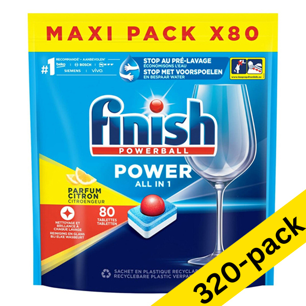 Finish Power All-in-1 Lemon dishwasher tablets (320-pack)  SFI01019 - 1