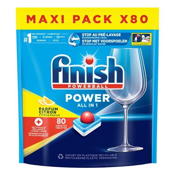 Finish Power All-in-1 Lemon dishwasher tablets (80-pack)  SFI01016 - 1