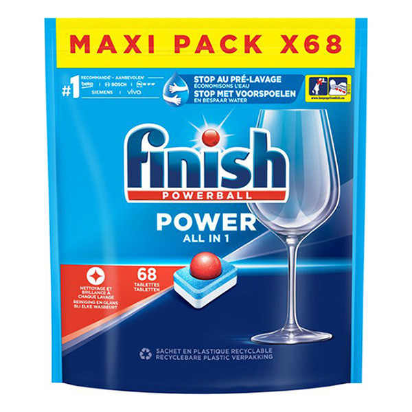 Finish Power All-in-1 Regular dishwasher tablets (68-pack)  SFI01024 - 1