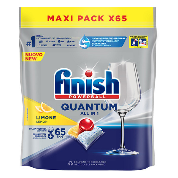 Finish Quantum All-in-1 Lemon dishwasher tablets (65-pack)  SFI01034 - 1