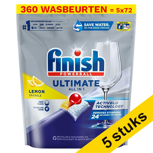 Finish Quantum All-in-1 lemon dishwasher tablets (360-pack)  SFI01088 - 1