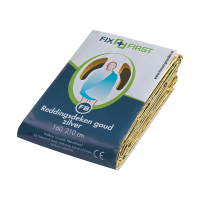 Foil rescue blanket (160 x 210cm) | silver/gold | Fixfirst 406144
