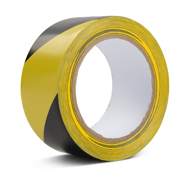Floor marking tape 50mm x 33m (self-adhesive) | 123ink yellow/black 302548 - 1