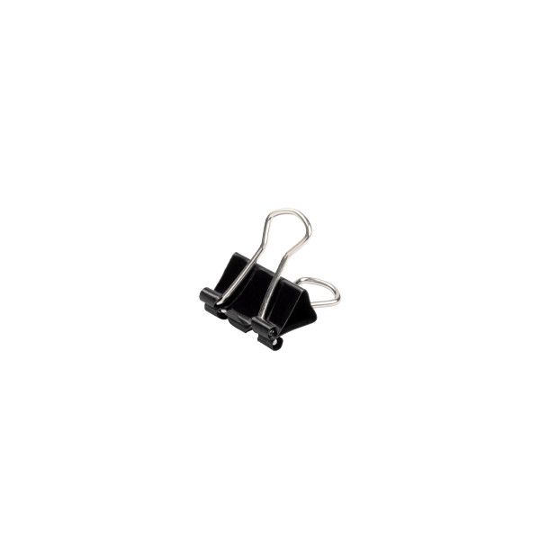 Foldback clip 15mm | black | 123ink | 12-pack 301929 - 1