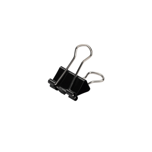 Foldback clip 19mm | black | 123ink | 12-pack 301930 - 1