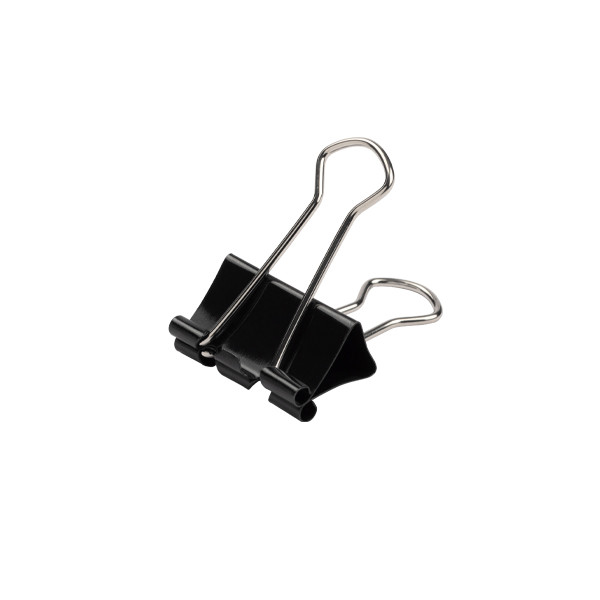 Foldback clip 25mm | black | 123ink | 12-pack 301931 - 1