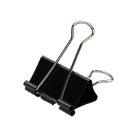 Foldback clip 41mm | black | 123ink | 12-pack