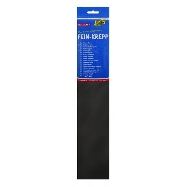 Crepe paper 250cm x 50cm | Folia | black 222086 - 1