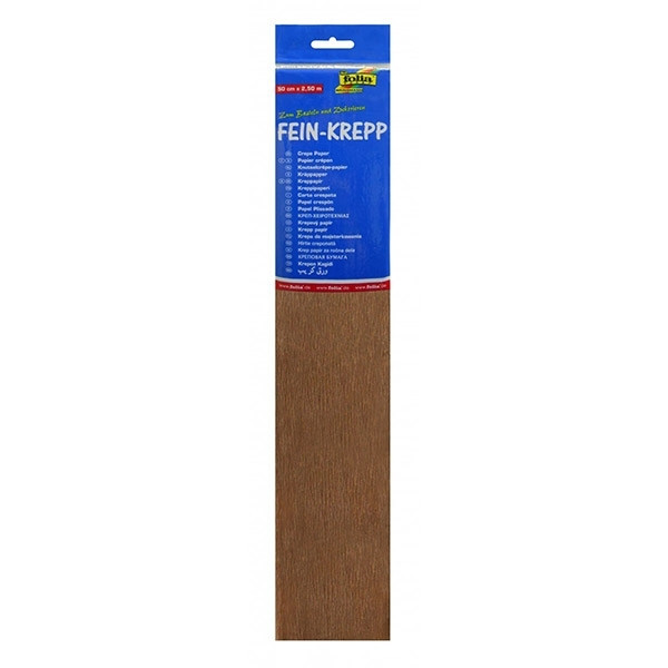 Crepe paper 250cm x 50cm | Folia | chocolate brown 222099 - 1